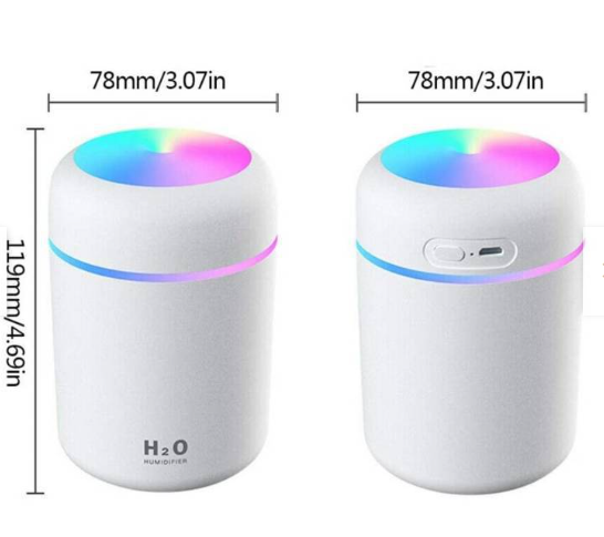 MINI HUMIDIFICADOR H2O- PORTÁTIL USB LED