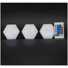 Set 3 luces lampara led hexagonales