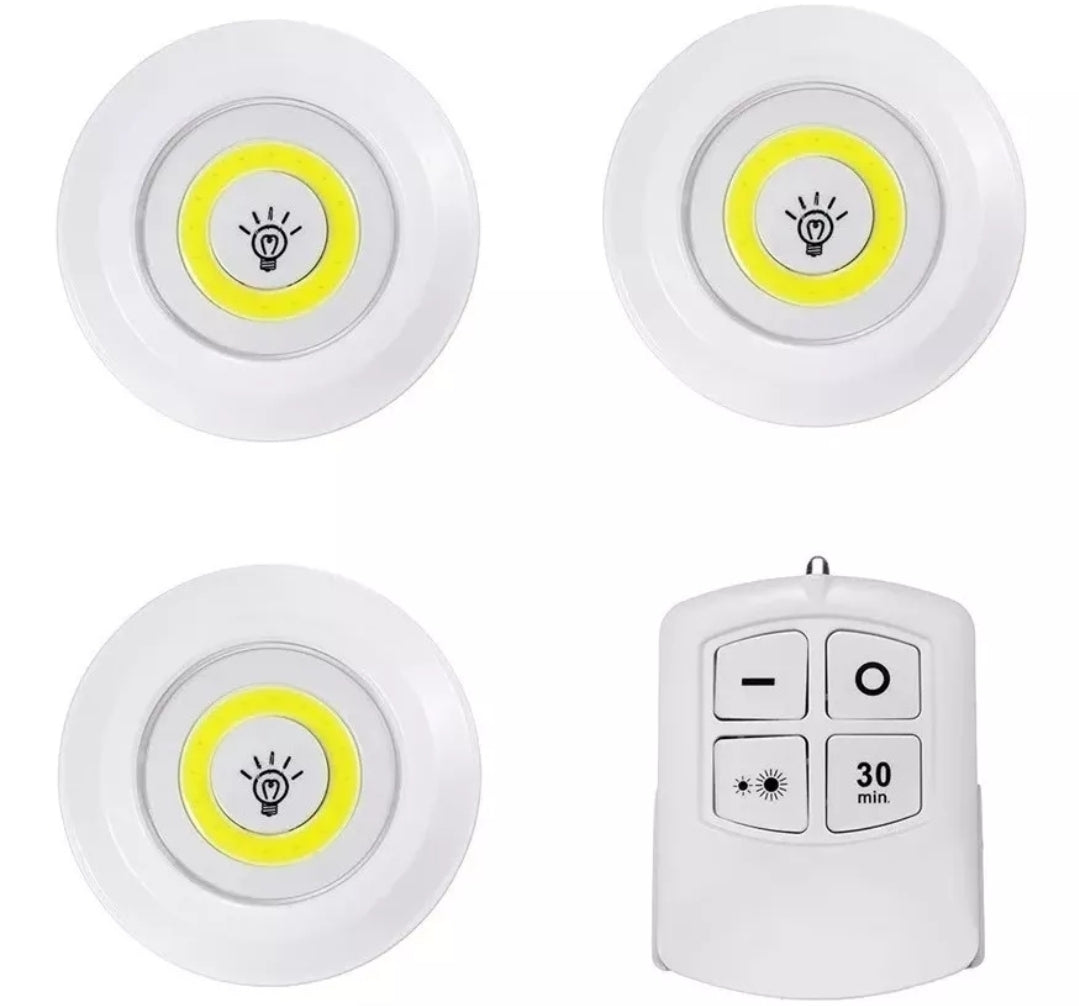 SET LUZ LED - (3 LUCES LED + CONTROL)